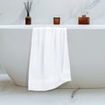 thumbnail image 5 of Malloni Home Bath Towel Set, 4 Pack, 27x54 in, 100% Ring Spun Cotton, 400 GSM, Ultra Soft, Highly Absorbent, Reinforced Double-Needle Stitching, White, 5 of 5