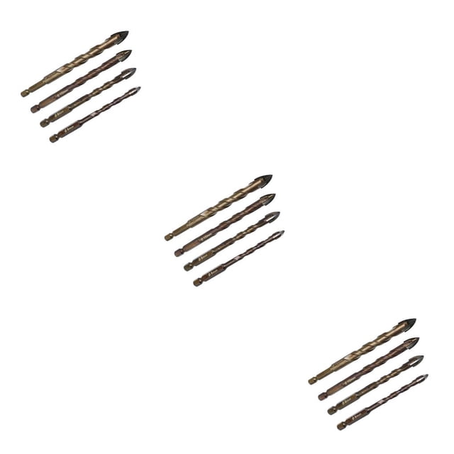 Speravity Brocas de 6mm, 6mm, 8mm, 10mm, 12mm, abridores de agujeros de piedra de azulejo hexagonal triangular multimaterial, juego de brocas de vidrio traje 2 3piezas Speravity CBP175677