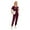 Burgundy, variant on VIAOLI Womens Scrub Set - V-Neck Top and Elastic Waist Jogger Pants for Nursing Workwear, Multiple Colors, Sizes S-XXL