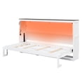 thumbnail image 5 of Euroco Wood Twin Size Murphy Bed with LED Light and Desktop, Storage Cabinet Wall Bed, White, 5 of 21