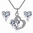 thumbnail image 2 of Ensemble Collier et Boucles d'Oreilles de Mariée en Zircon, 2 of 5