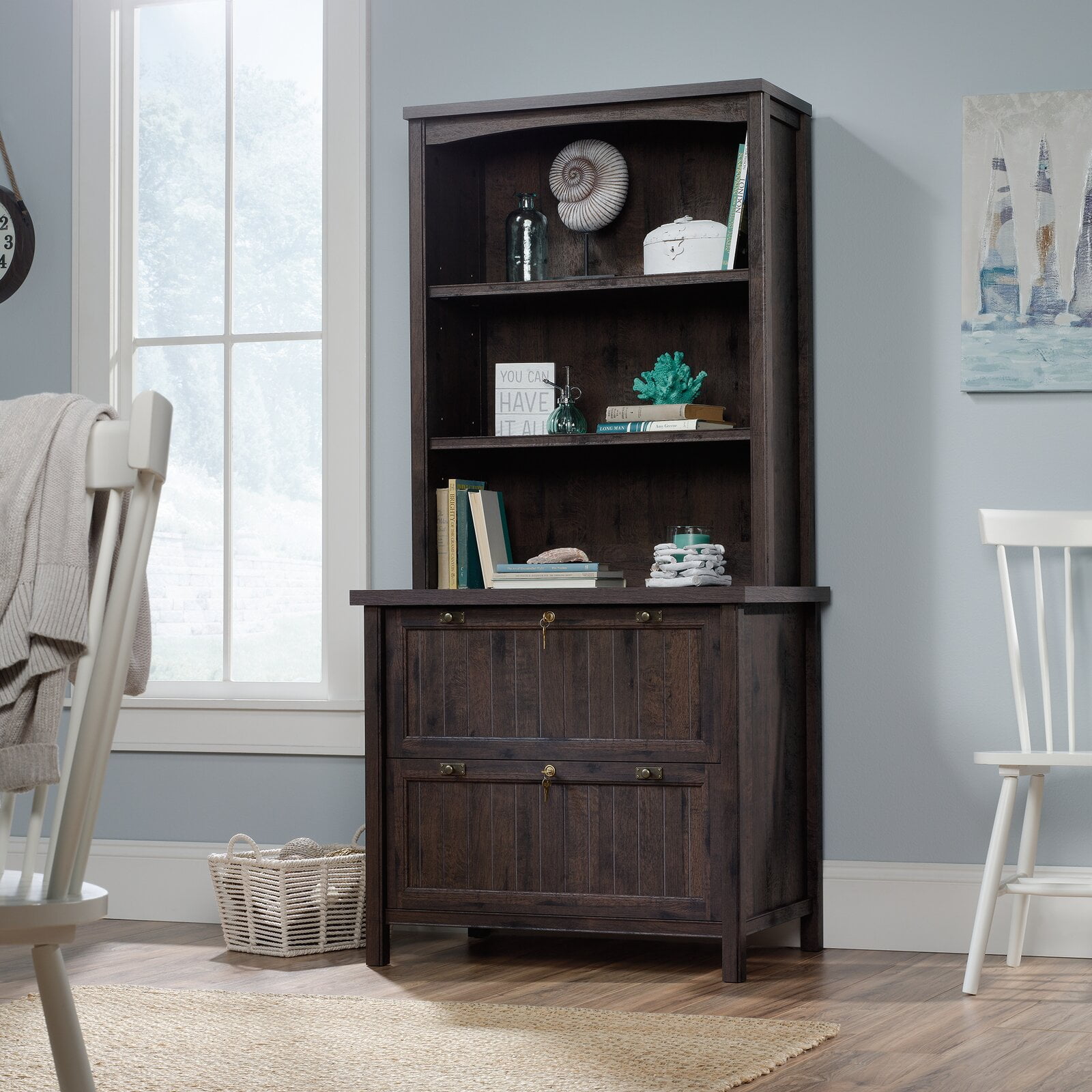 Shelby 2 drawer lateral filing cabinet on sale with hutch