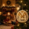 thumbnail image 6 of Christmas Nativity Scene Acrylic Flat Ornament 3.1 in Religious Holy Family Hanging Tree Decor Design B, 6 of 6