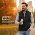 thumbnail image 5 of COUVER Men's Diamond Quilted Full Zip Puffer Vest New Dark Grey M, 5 of 6