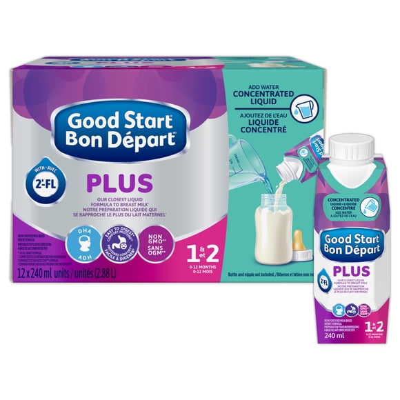 Good Start Plus 1 Baby Formula, Infant Formula, 0-12 months, 12x240ml Ceoncentrated Liquid units