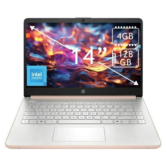 Laptop HP 14" Celeron 4GB 128GB 14" Dorado