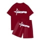 thumbnail image 1 of Sueño Conjunto de jogging informal para niños combinado con pantalones cortos de manga corta Conjunto de dos piezas Vino 100, 1 of 3