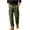 Army Green, variant on YABCSAZ Mens Fleece Lined Cargo Pants Thick Warm Winter Work Pants Multi Pocket Drawstring Elastic Waist Straight Leg Outdoor Hiking Joggers Trousers