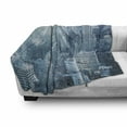 thumbnail image 3 of Winter Soft Flannel Fleece Throw Blanket, Snow in New York City Image Skyline with Urban Skyscrapers in Manhattan USA, Cozy Plush for Indoor and Outdoor Use, 50" x 60", White Pale Green, by Ambesonne, 3 of 6