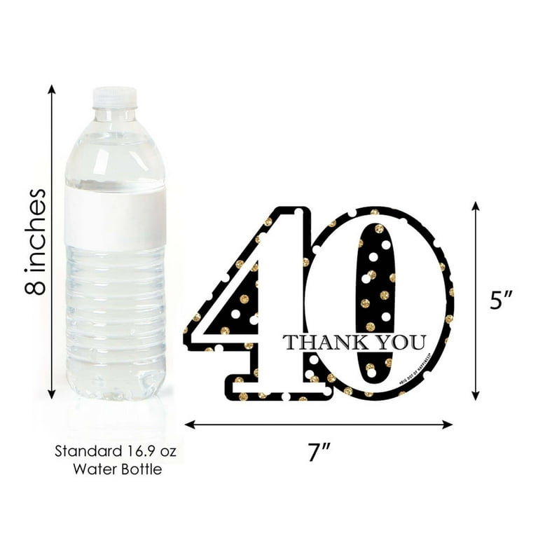 Cheers And Beers To 40 Years - Shaped Thank You Cards - 40th
