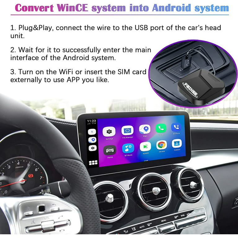 Android 12 The Magic CarPlay AI Box with Netflix , Stream Wireless  CarPlay Android Auto to Your Car, 4+64G, Support 4G SIM/TF Card/5G WiFi/BT  5.0 ect. 