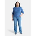 thumbnail image 2 of Terra & Sky Women’s Plus Space Dye Crewneck Sweater, Lightweight, Sizes 0X-5X, 2 of 5