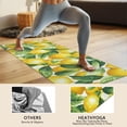 thumbnail image 4 of Yellow Lemon Fruit Leaves White Pattern Hot Yoga Mat Towel Non Slip for Hot Yoga - Quick-Drying Yoga Mat Cover with 4 Corner Pockets with Travel Bag - Hot Yoga Towel Non Slip 70"x26", 4 of 6