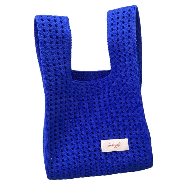 Bolso bandolera de piel sintética con capacidad, moderno, informal, para mujer, para compras, ligero Azul