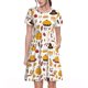thumbnail image 1 of Easygdp Thanksgiving para Vestido Transpirable de Mujer, Vestido Suelto de Manga Corta con Pliegues y Bolsillos para el Verano, 1 of 6