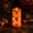 Orange, variant on LED Flameless Candle with Spiderweb Skull Embossed Design Battery Operated Halloween Decorative Light for Home Mantel Shelf Party Decor 4 Inch