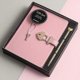 thumbnail image 2 of Heart Shaped Lock Diary with Key&Heart Diamond Pen,PU Leather Cover,A5,Journal Secret Notebook Gift, 2 of 5