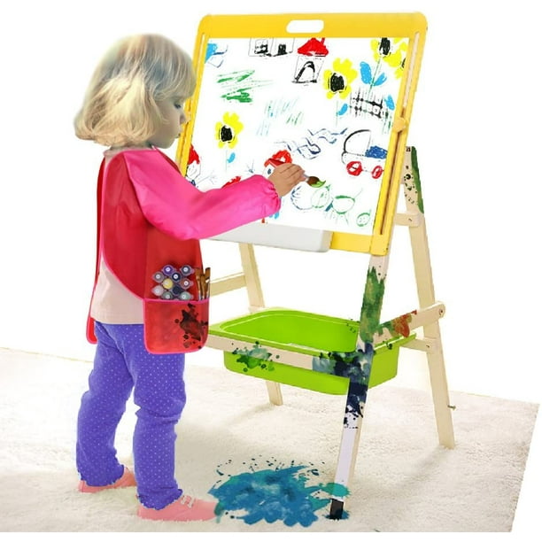 4Pcs Tablier Enfant Peinture Blouse, Tabliers Enfants Peinture