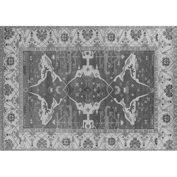 Ahgly Company Indoor Rectangle Oriental Gray Industrial Area Rugs, 6' x 9'