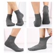 thumbnail image 5 of MANARC Men Cotton Ankle Socks Mesh Breathable Soft Comfortable Durable Double Layer Cushioned Reinforced Seamless Anti Slip With Ribbed Instep For A Firm Grip. 3 Pack Dark Grey., 5 of 5