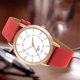 thumbnail image 4 of Reloj de PU unisex de moda con esfera redonda, elegante reloj de pulsera de cuarzo, decoración (rojo), 4 of 6