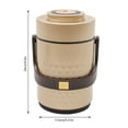 thumbnail image 2 of 3-Tier Sealed Stackable Food Thermos Insulated Lunch Box Gold Thermal Lunch Box 5.31*9.4in for School Canteens, Restaurants, Homes, 2 of 12