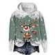 thumbnail image 1 of WILLBEST Sudadera con Capucha Oversize para Mujer, Estilo Casual, con Estampado Navideño de Ciervos con Cabeza Grande y Copos de Nieve, Cuello Redondo, Manga Larga y Diseño Ligero Chica​​, 1 of 4