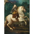 thumbnail image 2 of Sebastián Herrera Barnuevo 19x24 Black Ornate Framed Double Matted Museum Art Print Titled: An Equestrian Portrait of the Young King Charles II of Spain, 2 of 5