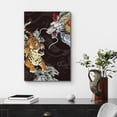 thumbnail image 4 of HFDF Canvas Prt Wall Art Japanese Style Watercolor Tiger & Dragon Animals Cultural Illustrations Pop Art Traditional Scenic Urban Vibrant Ultra for Livg Room, Bedroom, Office - 16x20inch Framed, 4 of 6