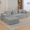 Grey, variant on DELMANGO Modular Sectional Sofa with L-Shape Chaise, Corduroy Boneless Couch Set for Living Room, No Assembly Required, Beige