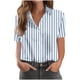thumbnail image 3 of TaTaai Women's Lightweight Short Sleeve Button Up Collar Allover Print Shirt Top Airy Summer Blouse Relaxed Fit Plus Size Gift, 3 of 6