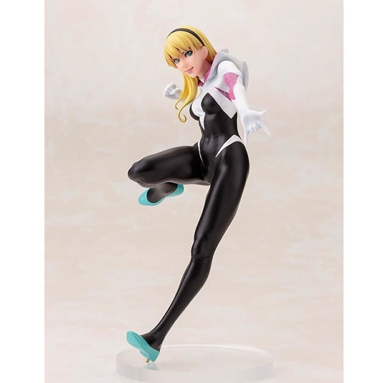 アメコミ KOTOBUKIYA MARVEL SPIDER-GWEN Marvel Kotobukiya Bishoujo Spider-Gwen Statue, Unmasked/Masked