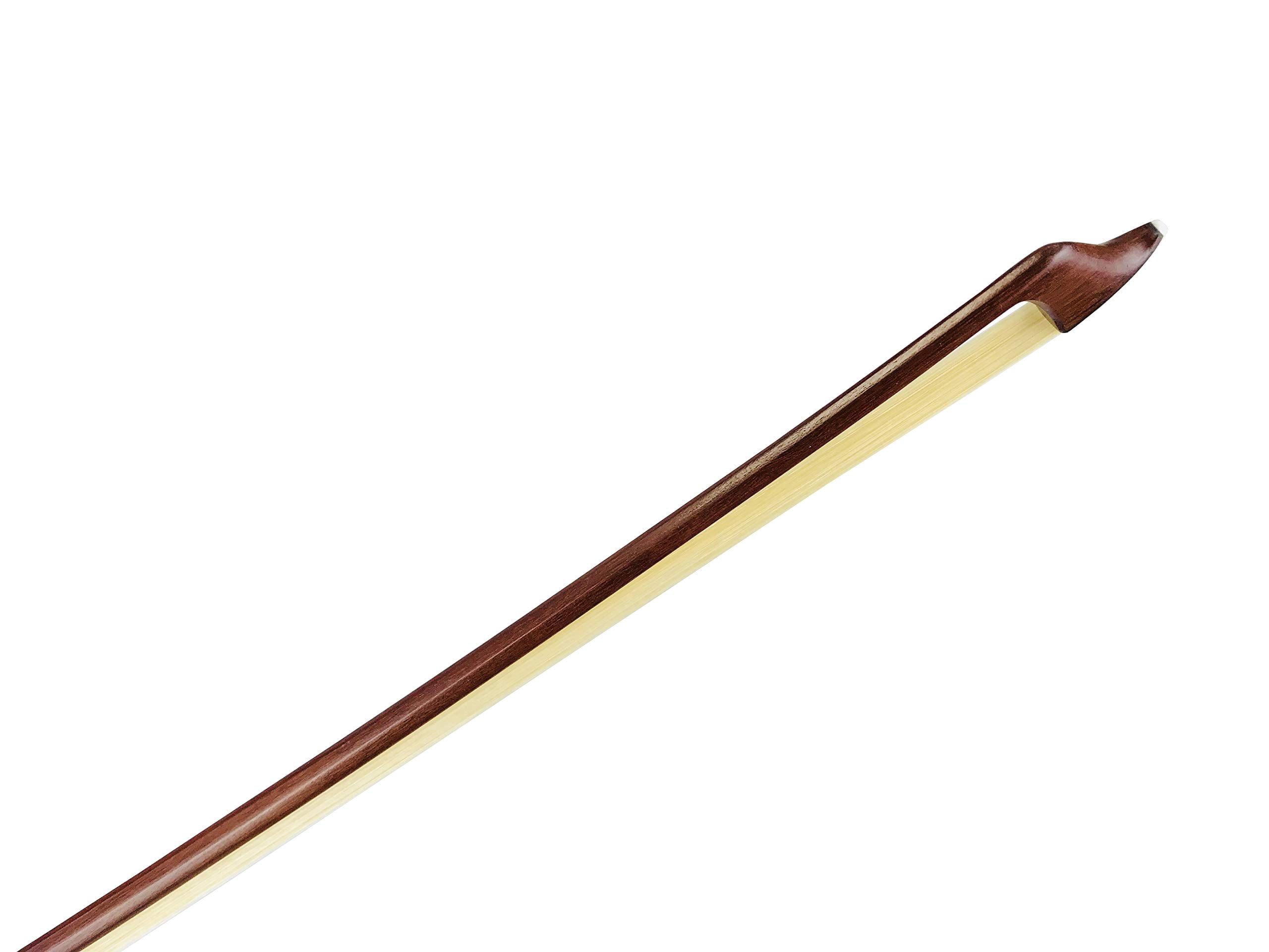 MI&VI CB-530 Classic Cello Bow (Size 1/4) with Bow Soft Bag and Rosin for Bow Hairs Included