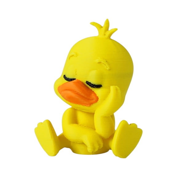 3D Printed Little Yellow Ducks, Cute Yellow Ducks Figurine for Desktop Decor, Micro-Landscape Duck Ornaments, Funny Gift Ideas (C)