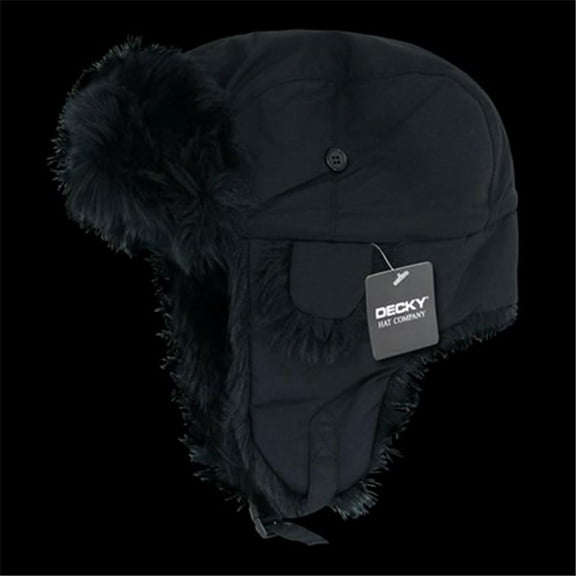 Decky  Aviator Hats, Black - Large & Extra Large