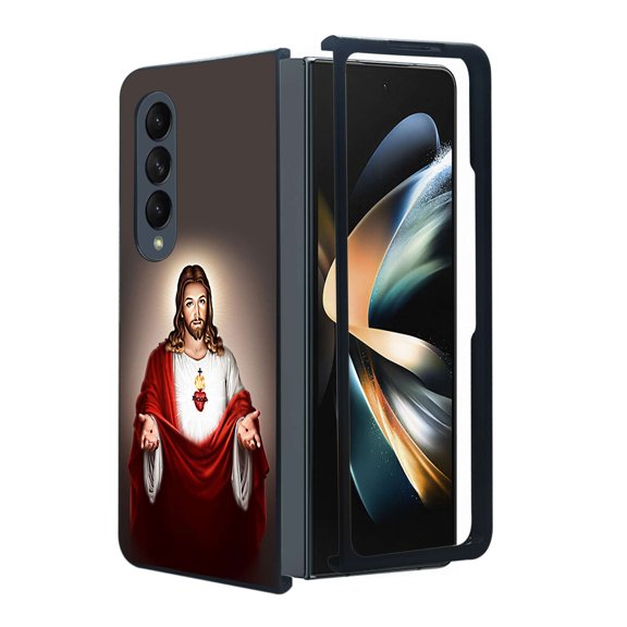 ANJ Protective Snap-On Design Printed Case Compatible with Samsung Galaxy Z Fold 4 - Jesus is My Love