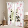 thumbnail image 3 of Homewish Cute Animal Panda Blackout Curtains Set of 2 (52x84 Each) for Kids, Kawaii Bowknot Flower Window Curtains, Cartoon Love Heart Curtains and Drapes, Curtains and Drapes Bedroom Decor, 3 of 6