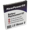 thumbnail image 1 of LG Nexus 5 Battery Replacement Kit with Tools, Video Instructions, Extended Life Battery and Full One Year Warranty, 1 of 2