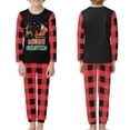 thumbnail image 2 of Renewold Christmas Family Pajamas Set Long Sleeve Reindeer Buffalo Grid Pullover Sweatshirt Warmth Jammies Sleepwear 2 Pieces Daily Wear Clothing for Kids 7-8Y, 2 of 5