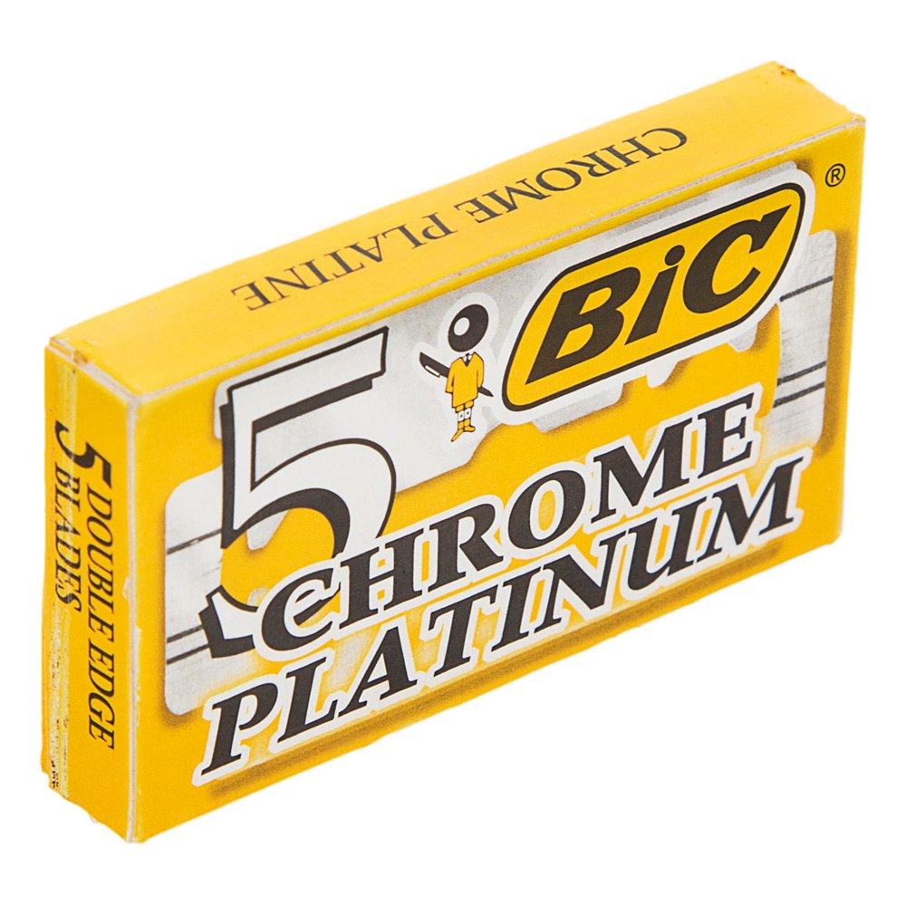 BIC Chrome Platinum Double Edge Safety Razor Blades, 5 Count Walmart