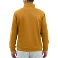 thumbnail image 4 of Zimjoy Mens Quarter Zip Pullover Long Sleeve Collared 1/4 Zipper Pullover Casual Collared Sweatshirt Pocket Sweatshirt Lightweight Fall Clothes, Earthy Yellow M, 4 of 6