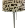 thumbnail image 3 of Royal Designs 28" Crystal and Brushed Nickel Lamp with Cream and Brown Dog Lover Print Drum Hardback Lamp Shade, 3 of 7