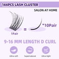thumbnail image 3 of Kit de extensiones de pestañas Wispy de B&Waugen, 144 unidades, 3 of 7