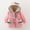 Pink, variant on Liyamei Toddler Girls Warm Bowknot Ruffles Coat Jacket Contrast Color Long Sleeve Winter Clothes Lightweight Down Jacket for Teen Girls Size 6-12 Months