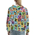 thumbnail image 7 of Uemuo Cute Dogs Collage Pattern Women's Hoodie with Eye-catching Drawstrings- Casual Pullover Hoodie with Kangaroo Pocket, Stylish Hooded Sweatshirt-Large, 7 of 7