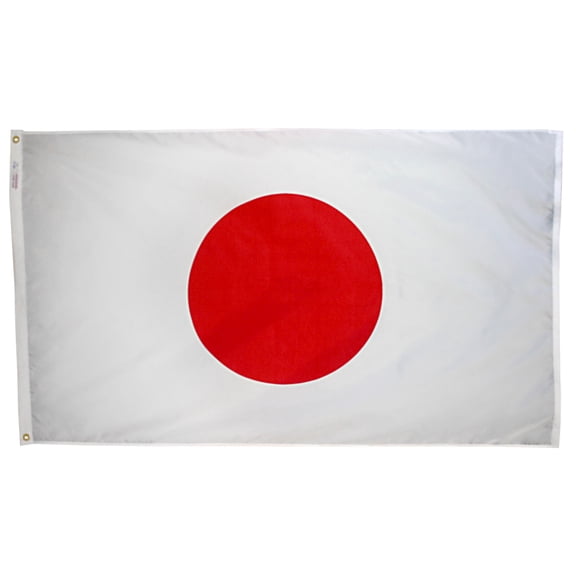 Nylglo Japan Flag,5x8 Ft,Nylon  194313