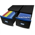 thumbnail image 3 of One Drawer Mini File Cabinet with Lock & Casters, Legal/Letter, Black/Blue, 3 of 3