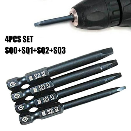 

65mm SQ0 SQ1 SQ2 Square Head Screwdriver Bits Set Hex Shank Magnetic Screwdriver