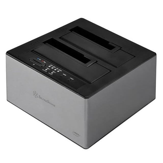 SilverStone Technologies TS12C USB 3.1 Type-C External Hard Drive Docking Station, Charcoal
