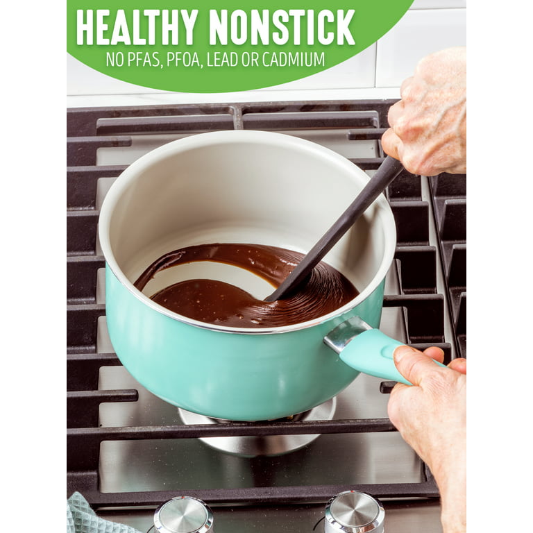 GreenLife Healthy Ceramic Nonstick Fondue Party Set, Turquoise